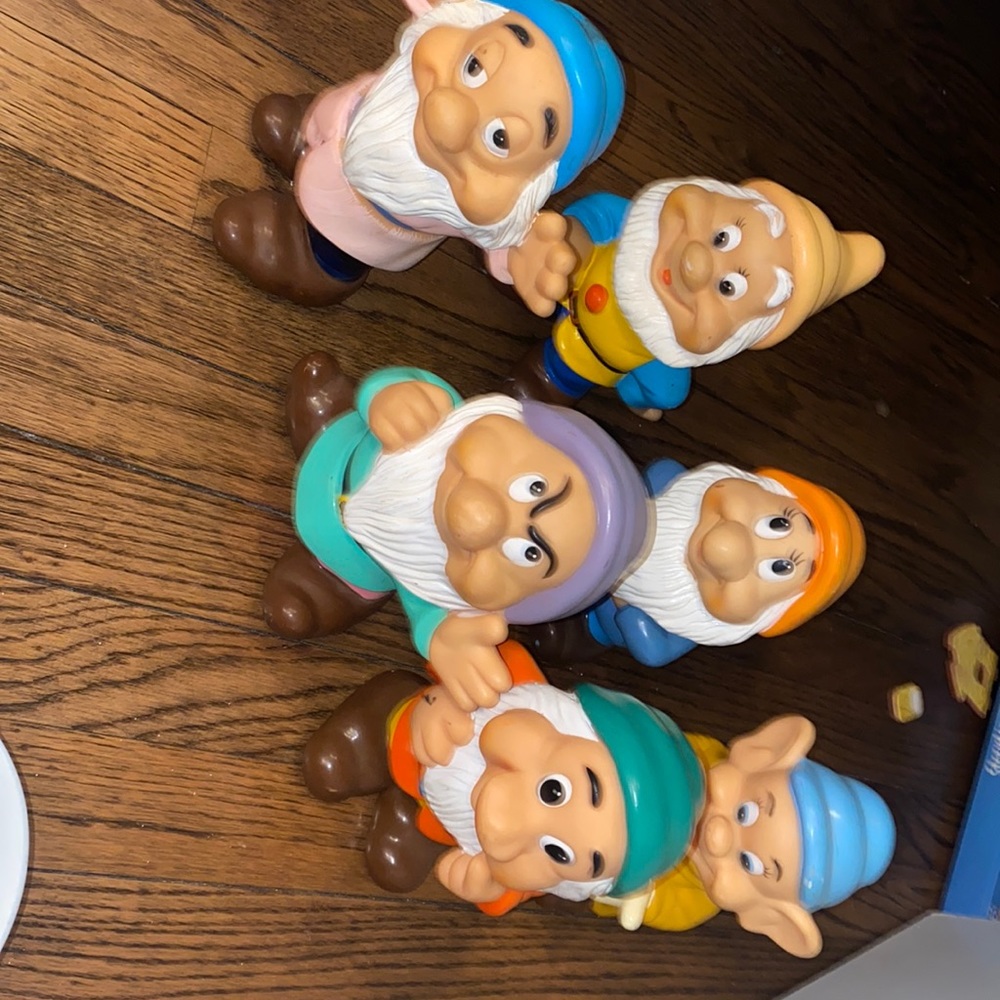 Disney Dwarfs Soft Rubber Set Set/6 Rare! DISNEY PRODUCTIONS